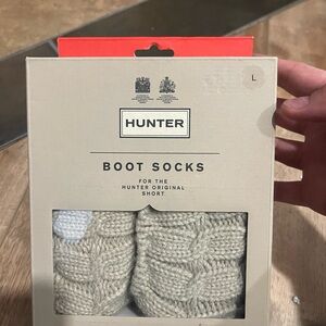 Hunter Cream Knit Boot Socks